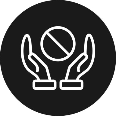 Sigara içilmeyen tek bir simgenin vektör illüstrasyonu