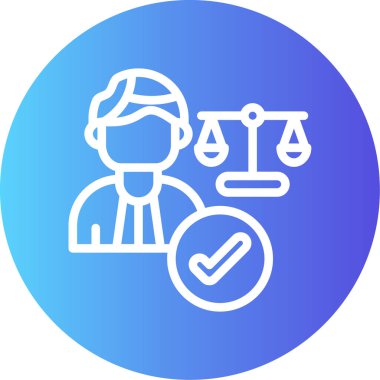 Hukuk hukuku vektör çizgisi çizgisi çizimi