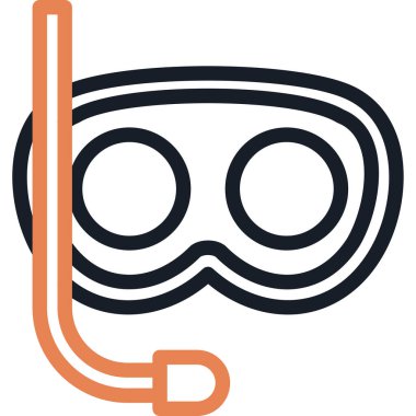 Maske. Web simgesi basit illüstrasyon