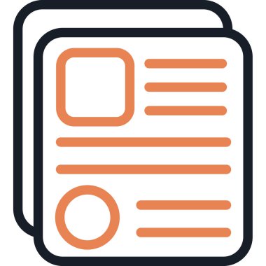 Belge. Web simgesi basit illüstrasyon