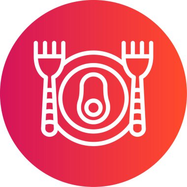 Vektör yiyecek ve sağlık simgesi