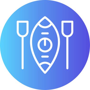 Mavi ve beyaz bir ikonun vektör illüstrasyonu