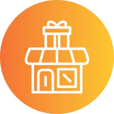 Hediye düz renk simgesi