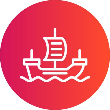 Tekne simgesinin vektör illüstrasyonu