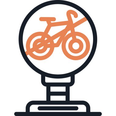 Moda tarzında izole edilmiş bisiklet simgesi