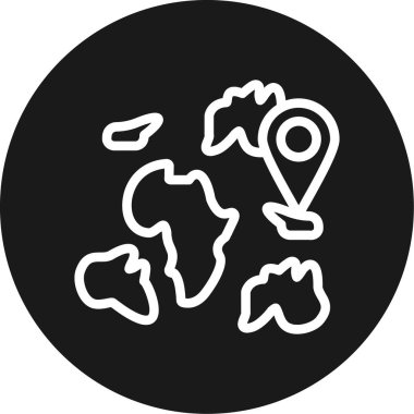 Vektör konumu simge illüstrasyonu