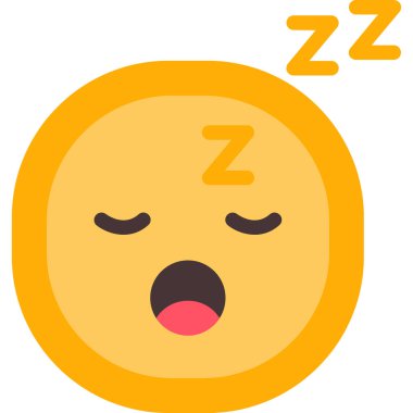 düz biçimli uykulu simge simgesi