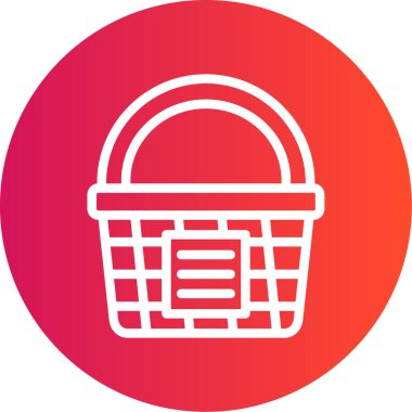 Alışveriş sepeti ikonu vektör illüstrasyonu