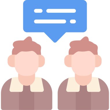 Grup tartışma düz simgesi