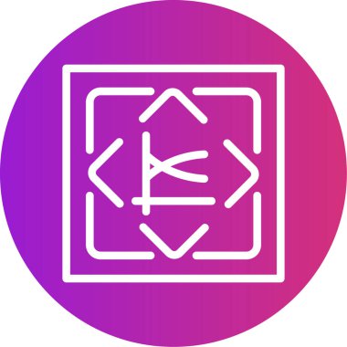 Logaritma Satırı Gradyan Çemberi Simgesi