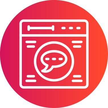 Vektör sohbet simgesi illüstrasyonu