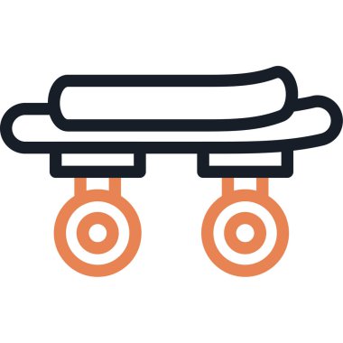 Paten kayın. Web simgesi basit illüstrasyon