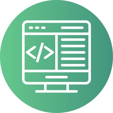 Tarayıcı. Web simgesi basit illüstrasyon