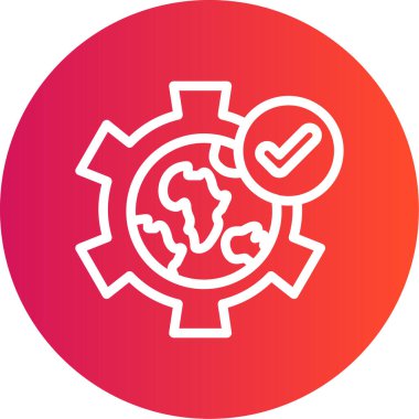 Dünya simgesinin vektör illüstrasyon tasarımı