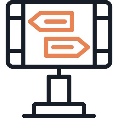 Bilgisayar ekranı. Web simgesi basit illüstrasyon