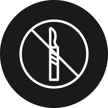 Beyaz arka plan üzerinde izole yasaktır simge yok