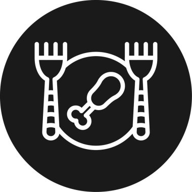 Gıda simgesinin vektör illüstrasyonu