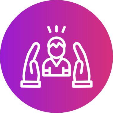 Bir insan simgesinin vektör illüstrasyonu