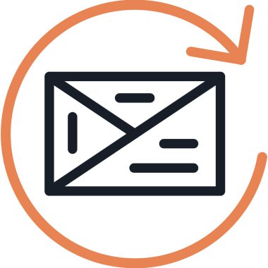 e-posta mektup simge vektör çizim