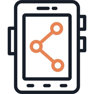 Akıllı telefon. Web simgesi basit illüstrasyon