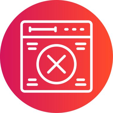 Simge, vektör illüstrasyonunu iptal et