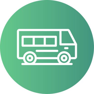 bus simgesi vektör illüstrasyonu