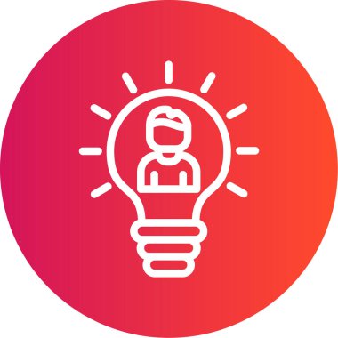 Ampul simgesinin vektör illüstrasyonu