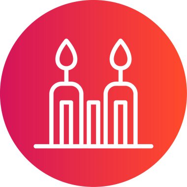 Mum vektörü illüstrasyon çizgi tasarımı simgesi