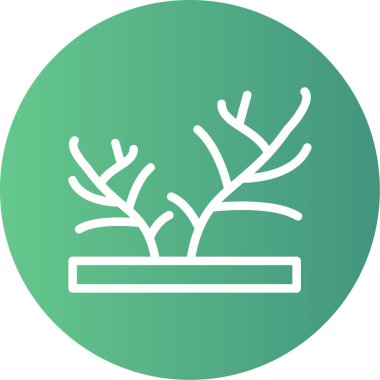 Güzel Ağaç Çizgisi Vektör Simgesi