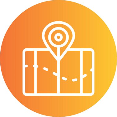 konumu harita vektör çizim