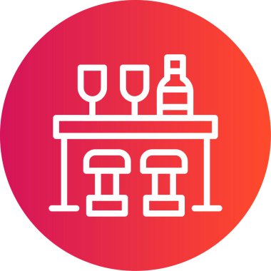 Şarap kadehi simgesinin vektör illüstrasyonu