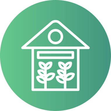 Modern çiftlik simgesinin vektör illüstrasyonu