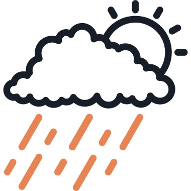 Bulut. Web simgesi basit illüstrasyon