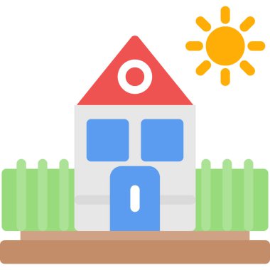 Ev. Web simgesi basit illüstrasyon