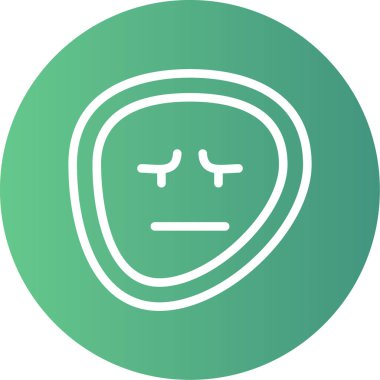 sinirli yüz simgesi simgesi ana hat biçiminde