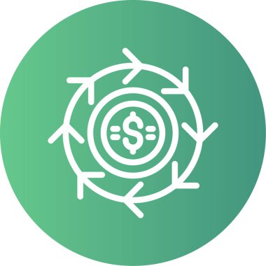 Eşsiz dolar vektör simgesi