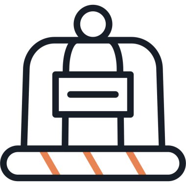 Bir tren simgesinin vektör illüstrasyonu