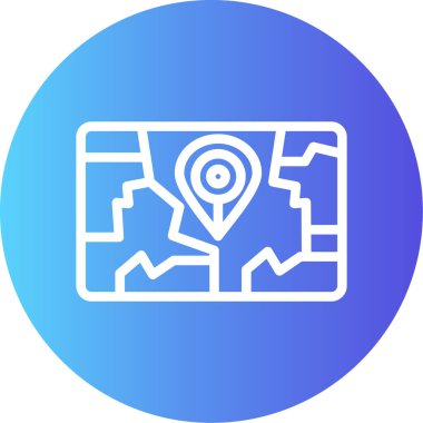 Vektör konumu simge illüstrasyonu