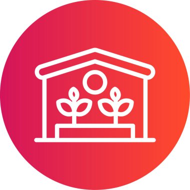 Bahçe simgesinin vektör illüstrasyonu