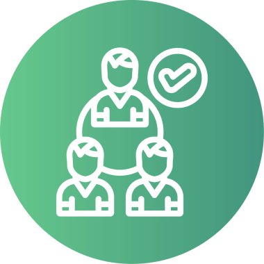 beyaz arkaplanda takım simgesi vektörü