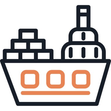 Gemi. Web simgesi basit illüstrasyon