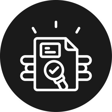 Simge, vektör illüstrasyonunu kontrol et