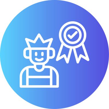 Madalya modern simgesi, vektör illüstrasyonu