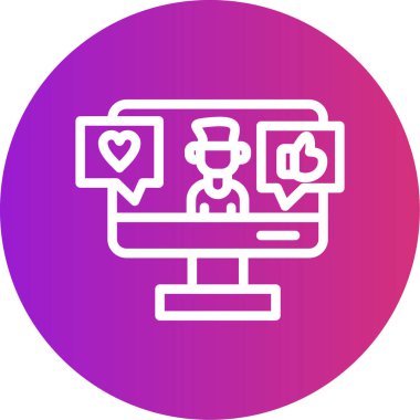 Sohbet simgesinin vektör illüstrasyonu