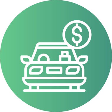 Dolar. Web simgesi basit illüstrasyon