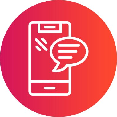 Sohbet simgesinin vektör illüstrasyonu