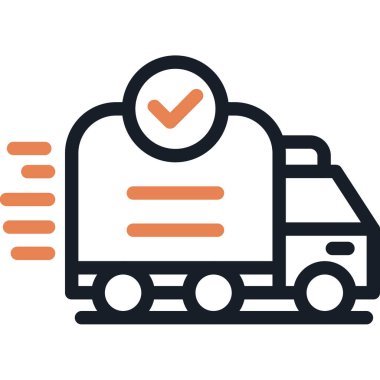 Teslimat. Web simgesi basit illüstrasyon