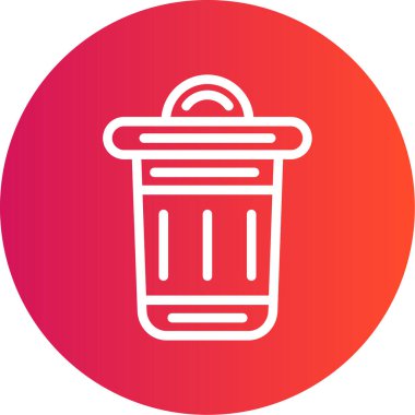 Çöp kutusu simgesi izole edilmiş vektör illüstrasyonu