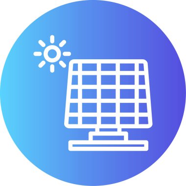 Güneş paneli. Basit resimleme