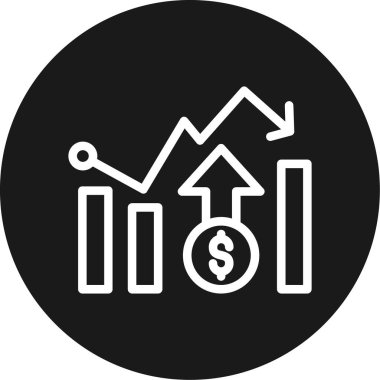İş ve finans simgesinin vektör illüstrasyonu